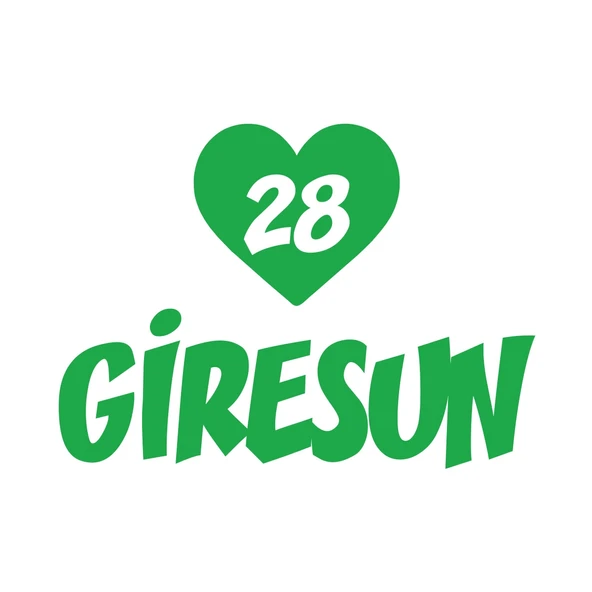 Kalpli 28 Giresun Araba Sticker 17x17 Cm Yeşil ürün görseli 1