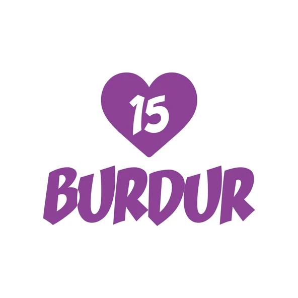 Kalpli 15 Burdur Araba Sticker 17x17 Cm Mor ürün görseli 1