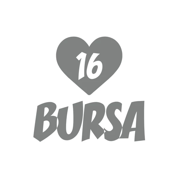 Kalpli 16 Bursa Araba Sticker 17x17 Cm Gri ürün görseli 1