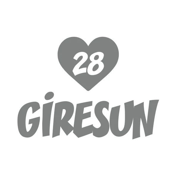 Kalpli 28 Giresun Araba Sticker 17x17 Cm Gri ürün görseli 1