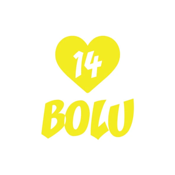 Kalpli 14 Bolu Araba Sticker 17x17 Cm Sarı ürün görseli 1