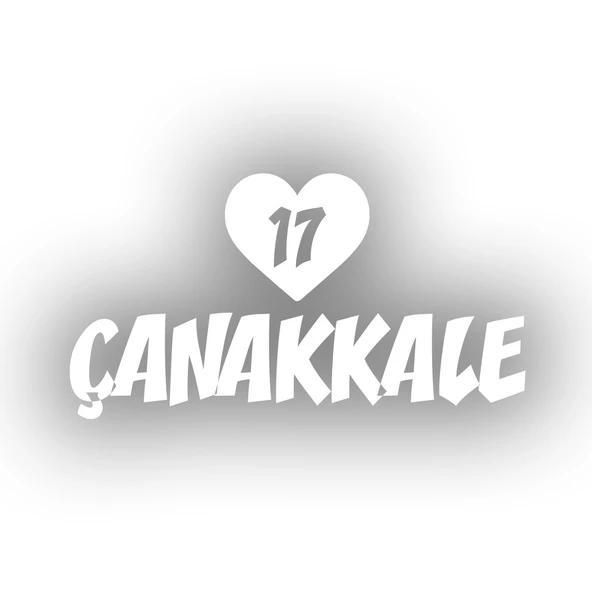Kalpli 17 Çanakkale Araba Sticker 17x17 Cm Beyaz ürün görseli 1