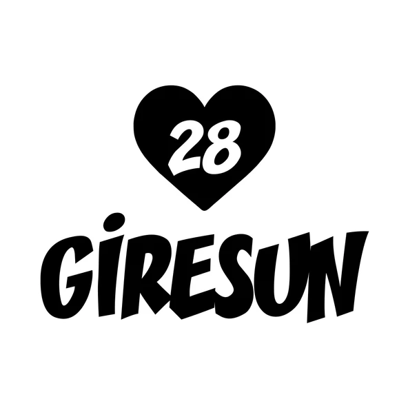 Kalpli 28 Giresun Araba Sticker 17x17 Cm Siyah ürün görseli 1
