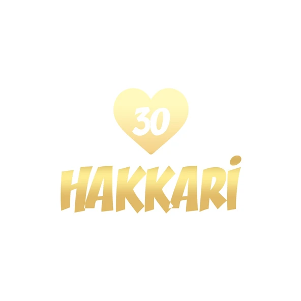 Kalpli 30 Hakkari Araba Sticker 17x17 Cm Gold ürün görseli 1