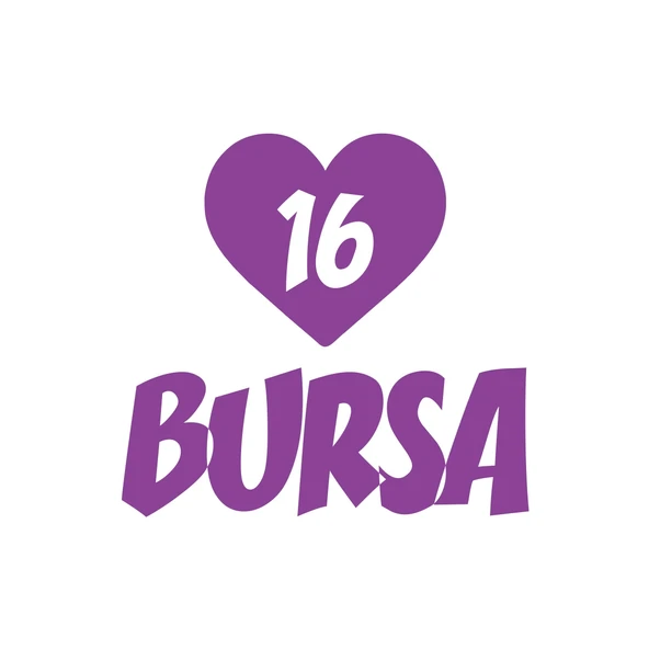 Kalpli 16 Bursa Araba Sticker 17x17 Cm Mor ürün görseli 1