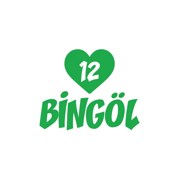 Kalpli 12 Bingöl Araba Sticker 17x17 Cm Yeşil ürün görseli 1