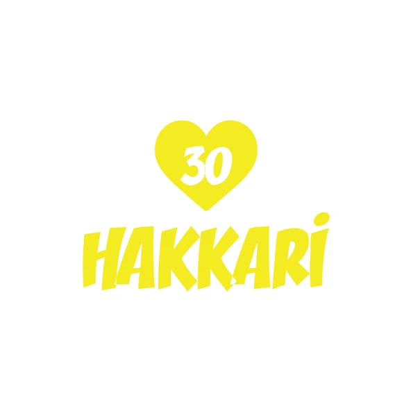 Kalpli 30 Hakkari Araba Sticker 17x17 Cm Sarı ürün görseli 1