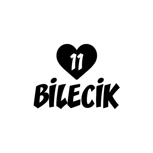 Kalpli 11 Bilecik Araba Sticker 17x17 Cm Siyah ürün görseli 1