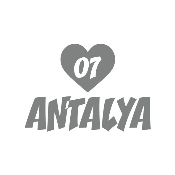 Kalpli 07 Antalya Araba Sticker 17x17 Cm Gri ürün görseli 1