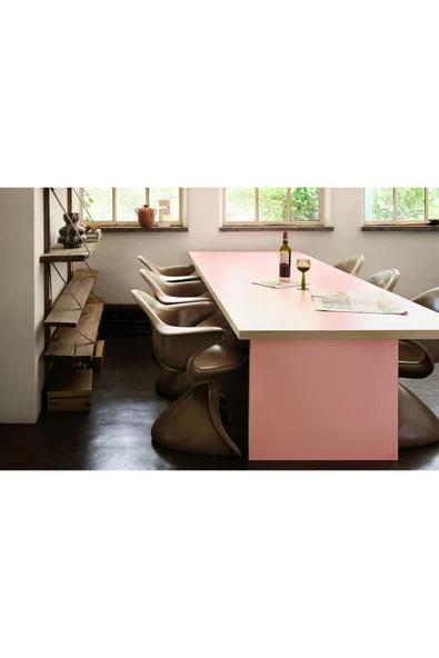 PASAWOODS Bruli | Modern Pembe Dikdörtgen Masa | 280x100 Cm | Toplantı / Çalışma / Yemek Masası ürün görseli 1