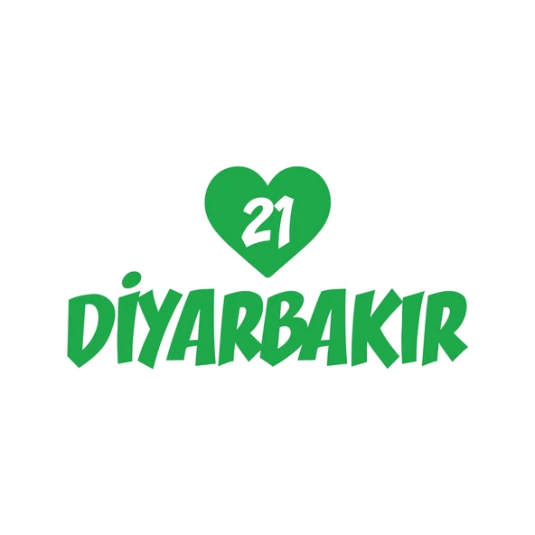 Kalpli 21 Diyarbakır Araba Sticker 17x17 Cm Yeşil ürün görseli 1