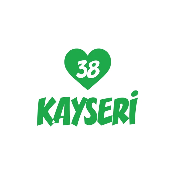 Kalpli 38 Kayseri Araba Sticker 17x17 Cm Yeşil ürün görseli 1