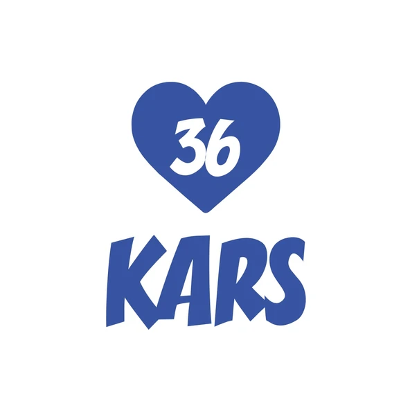 Kalpli 36 Kars Araba Sticker 17x17 Cm Mavi ürün görseli 1