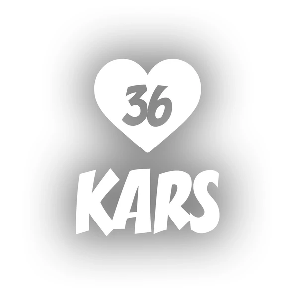 Kalpli 36 Kars Araba Sticker 17x17 Cm Beyaz ürün görseli 1