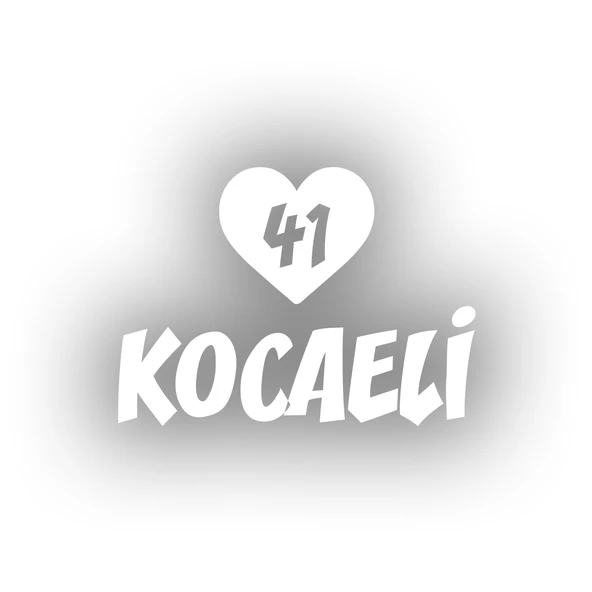 Kalpli 41 Kocaeli Araba Sticker 17x17 Cm Beyaz ürün görseli 1