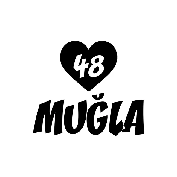 Kalpli 48 Muğla Araba Sticker 17x17 Cm Siyah ürün görseli 1