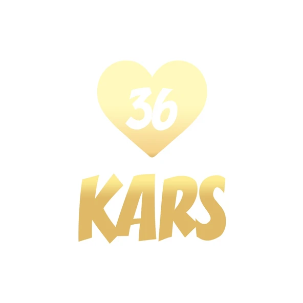 Kalpli 36 Kars Araba Sticker 17x17 Cm Gold ürün görseli 1