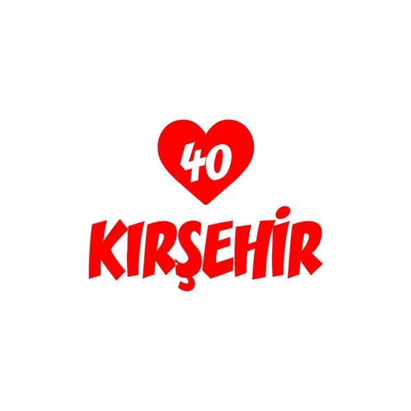 Kalpli 40 Kırşehir Araba Sticker 17x17 Cm Kırmızı ürün görseli 1