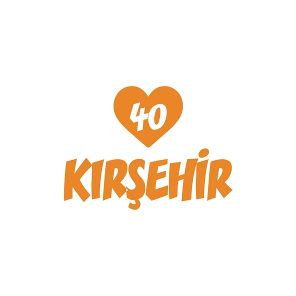 Kalpli 40 Kırşehir Araba Sticker 17x17 Cm Turuncu ürün görseli 1