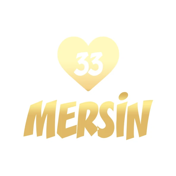 Kalpli 33 Mersin Araba Sticker 17x17 Cm Gold ürün görseli 1