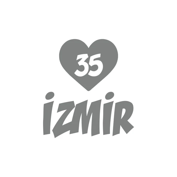 Kalpli 35 İzmir Araba Sticker 17x17 Cm Gri ürün görseli 1