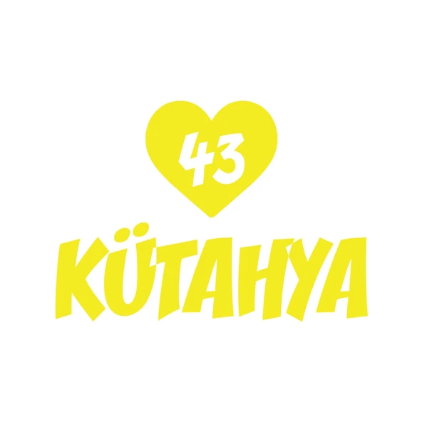 Kalpli 43 Kütahya Araba Sticker 17x17 Cm Sarı ürün görseli 1