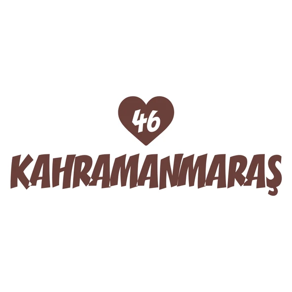 Kalpli 46 Kahramanmaraş Araba Sticker 17x17 Cm Kahverengi ürün görseli 1