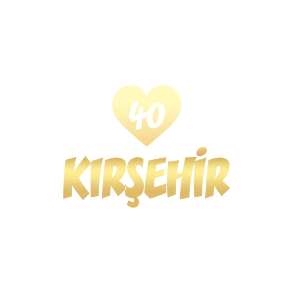 Kalpli 40 Kırşehir Araba Sticker 17x17 Cm Gold ürün görseli 1