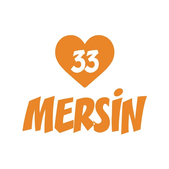 Kalpli 33 Mersin Araba Sticker 17x17 Cm Turuncu ürün görseli 1