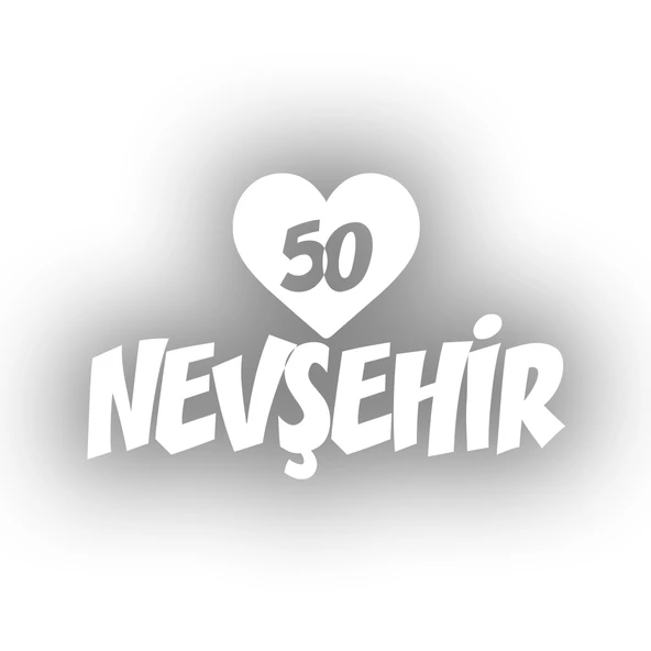 Kalpli 50 Nevşehir Araba Sticker 17x17 Cm Beyaz ürün görseli 1
