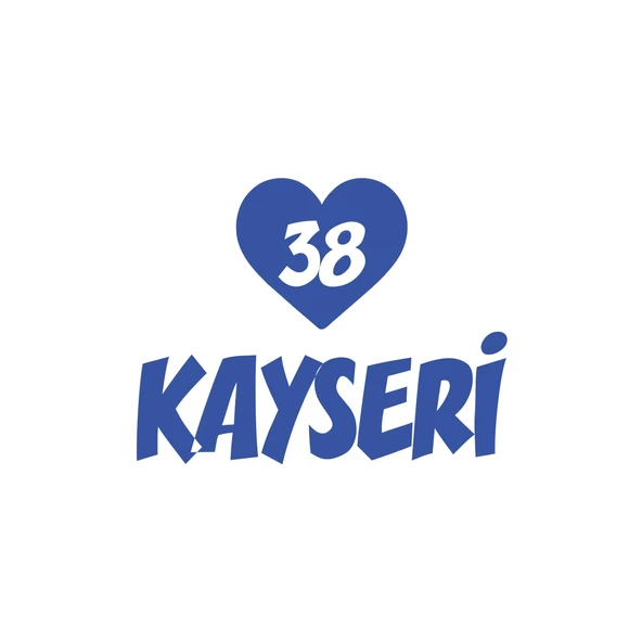 Kalpli 38 Kayseri Araba Sticker 17x17 Cm Mavi ürün görseli 1