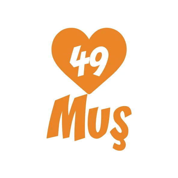 Kalpli 49 Muş Araba Sticker 17x17 Cm Turuncu ürün görseli 1
