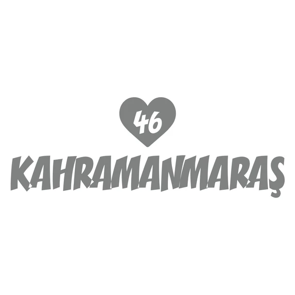 Kalpli 46 Kahramanmaraş Araba Sticker 17x17 Cm Gri ürün görseli 1