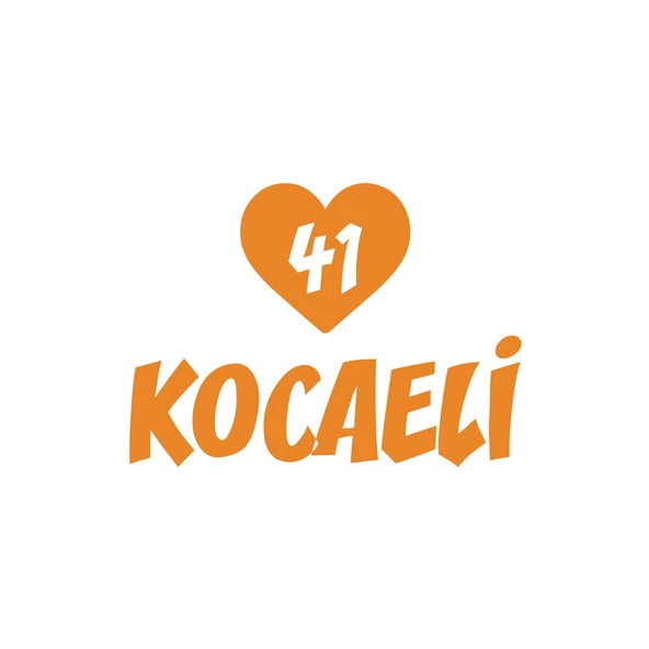 Kalpli 41 Kocaeli Araba Sticker 17x17 Cm Turuncu ürün görseli 1