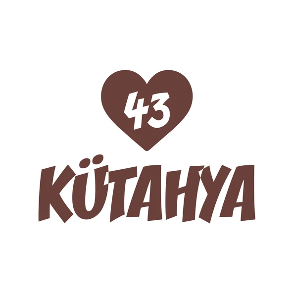 Kalpli 43 Kütahya Araba Sticker 17x17 Cm Kahverengi ürün görseli 1