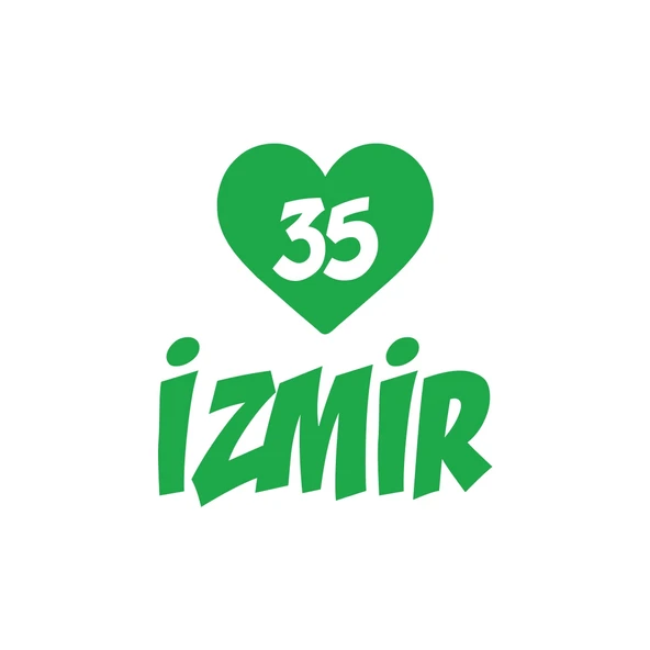 Kalpli 35 İzmir Araba Sticker 17x17 Cm Yeşil ürün görseli 1