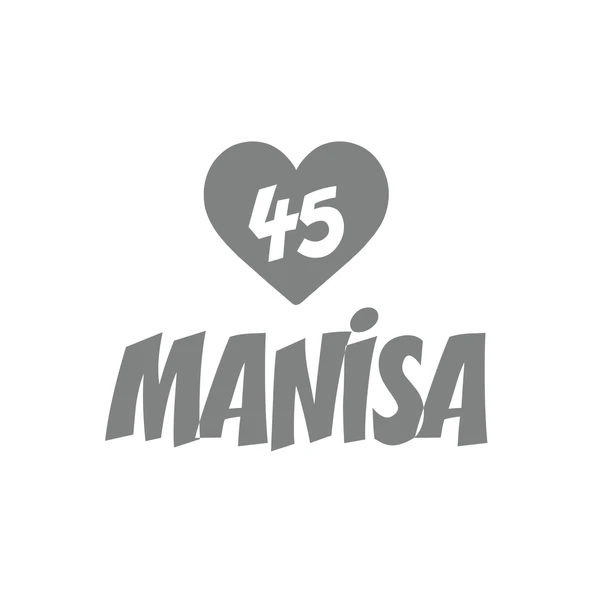 Kalpli 45 Manisa Araba Sticker 17x17 Cm Gri ürün görseli 1