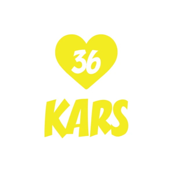 Kalpli 36 Kars Araba Sticker 17x17 Cm Sarı ürün görseli 1