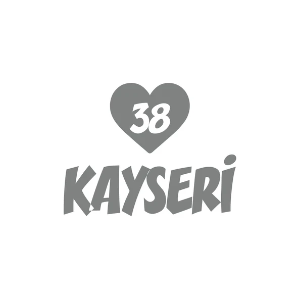 Kalpli 38 Kayseri Araba Sticker 17x17 Cm Gri ürün görseli 1