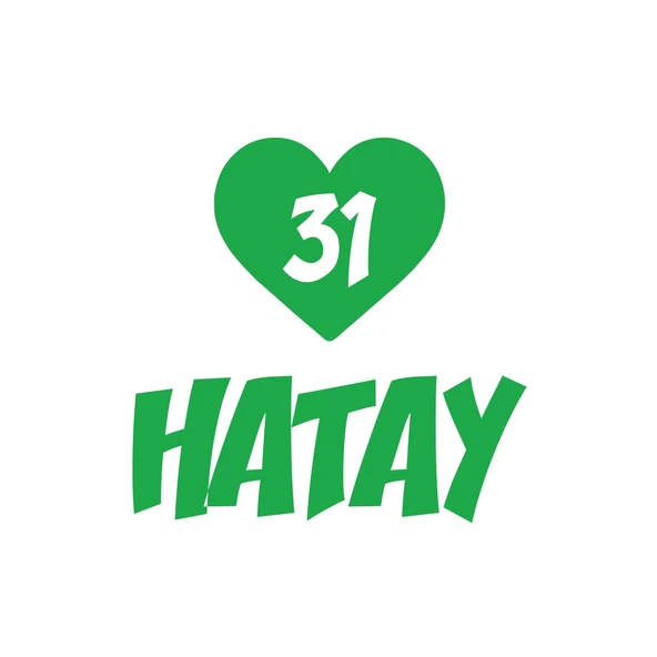 Kalpli 31 Hatay Araba Sticker 17x17 Cm Yeşil ürün görseli 1