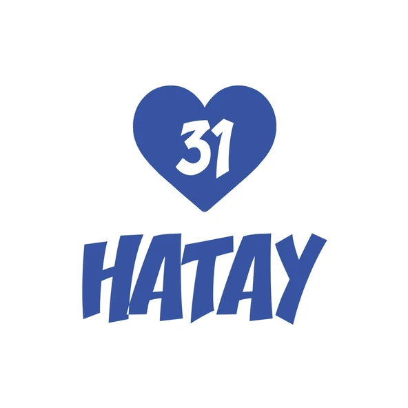 Kalpli 31 Hatay Araba Sticker 17x17 Cm Mavi ürün görseli 1