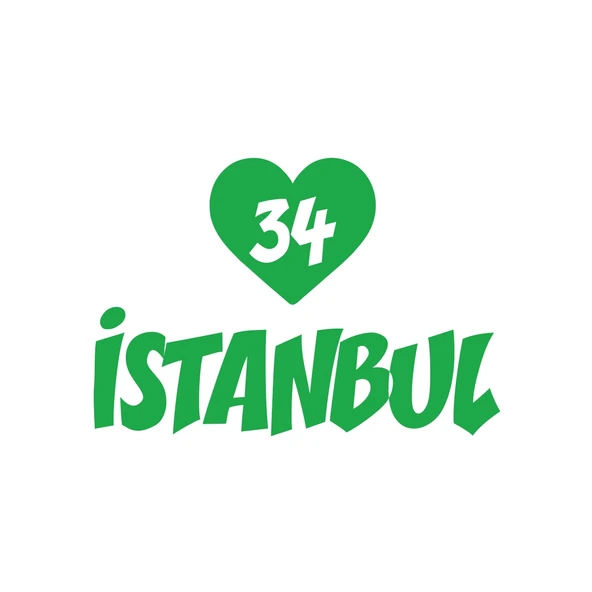 Kalpli 34 İstanbul Araba Sticker 17x17 Cm Yeşil ürün görseli 1