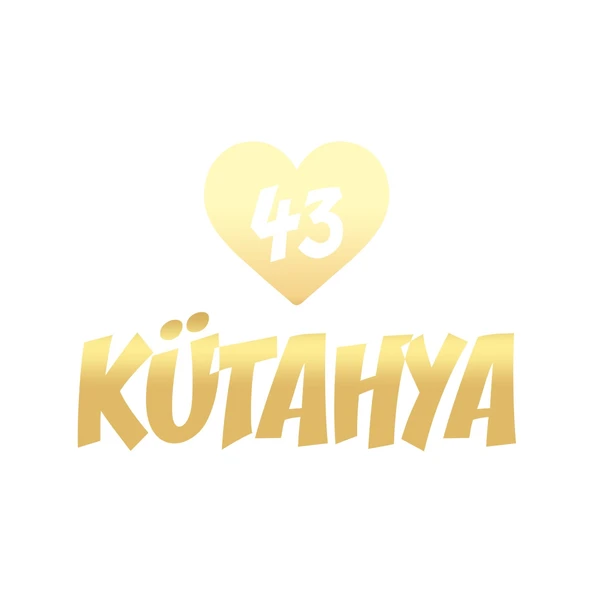 Kalpli 43 Kütahya Araba Sticker 17x17 Cm Gold ürün görseli 1