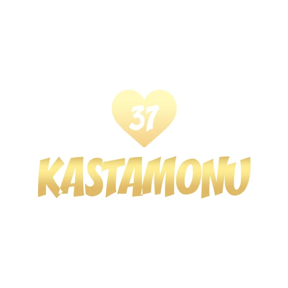 Kalpli 37 Kastamonu Araba Sticker 17x17 Cm Gold ürün görseli 1