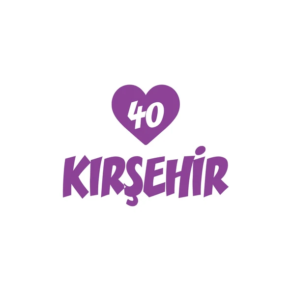 Kalpli 40 Kırşehir Araba Sticker 17x17 Cm Mor ürün görseli 1