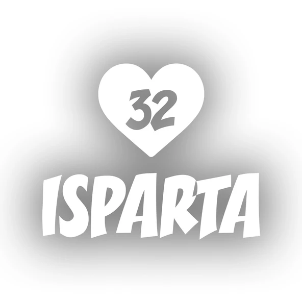 Kalpli 32 Isparta Araba Sticker 17x17 Cm Beyaz ürün görseli 1