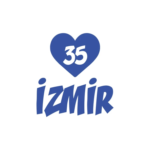 Kalpli 35 İzmir Araba Sticker 17x17 Cm Mavi ürün görseli 1