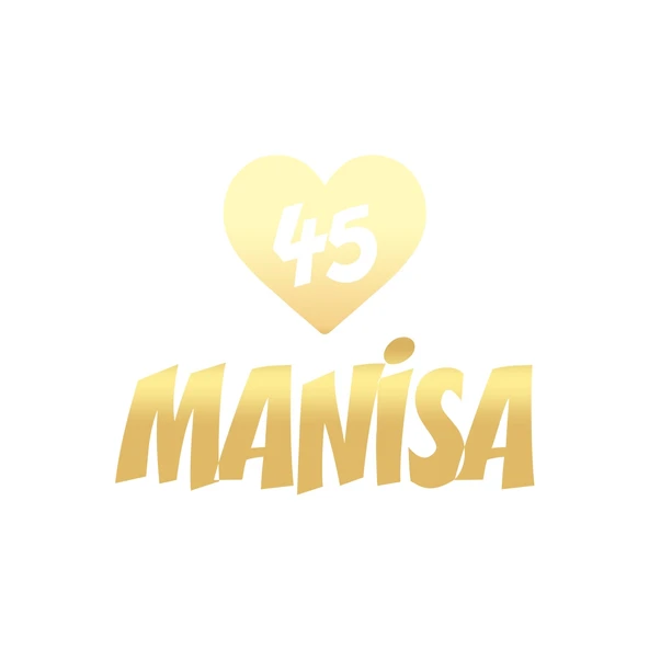 Kalpli 45 Manisa Araba Sticker 17x17 Cm Gold ürün görseli 1