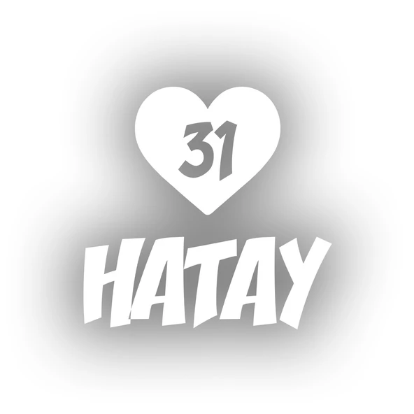 Kalpli 31 Hatay Araba Sticker 17x17 Cm Beyaz ürün görseli 1