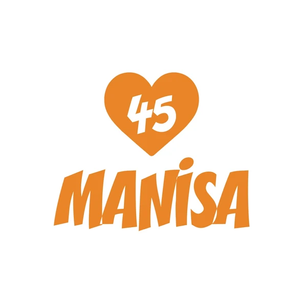Kalpli 45 Manisa Araba Sticker 17x17 Cm Turuncu ürün görseli 1